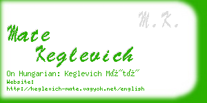mate keglevich business card